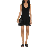 Robe sans manches en cachemire et coton mélangés - Black