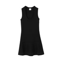 Robe sans manches en cachemire et coton mélangés - Black