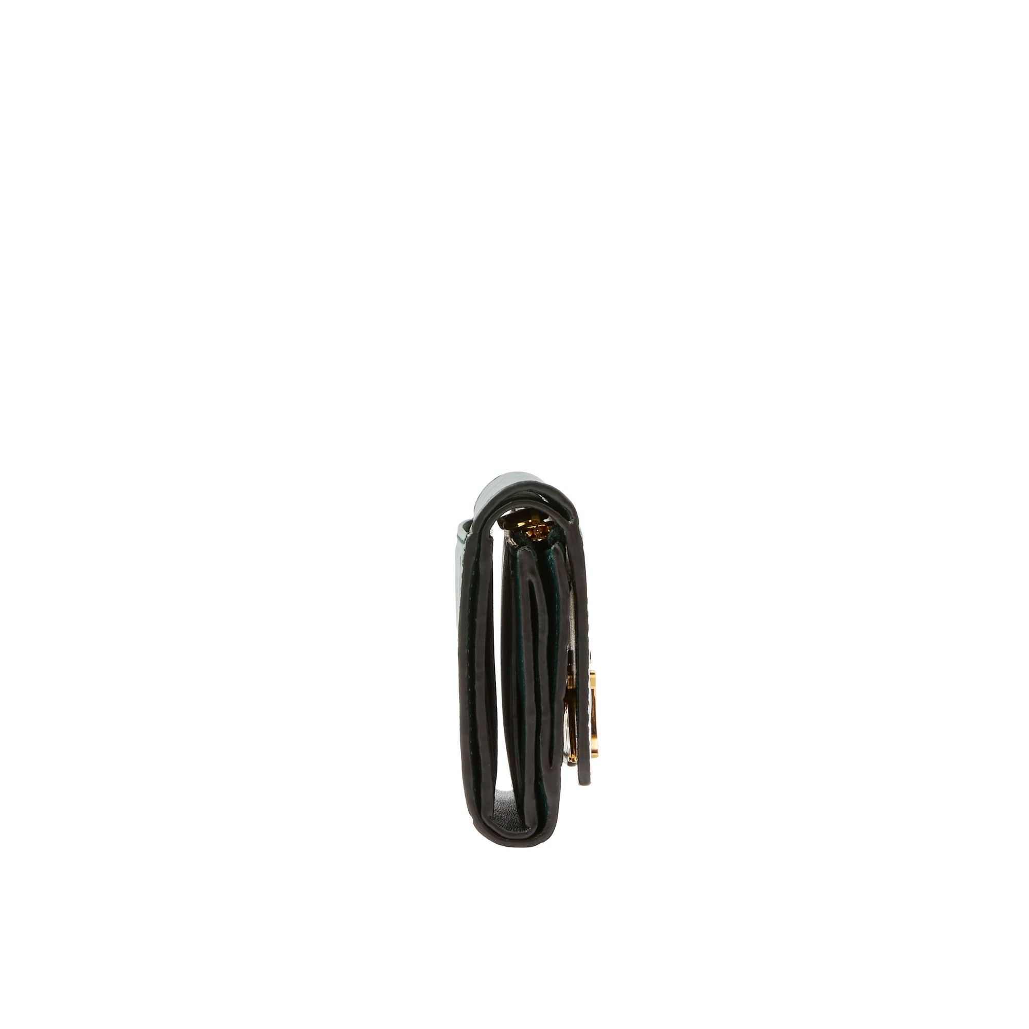 Portefeuille TB compact en cuir embossé - Dark Viridian Green