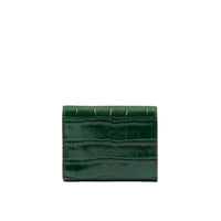 Portefeuille TB compact en cuir embossé - Dark Viridian Green
