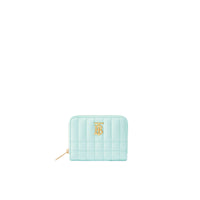 Portefeuille Lola zippé en cuir - Cool Mint