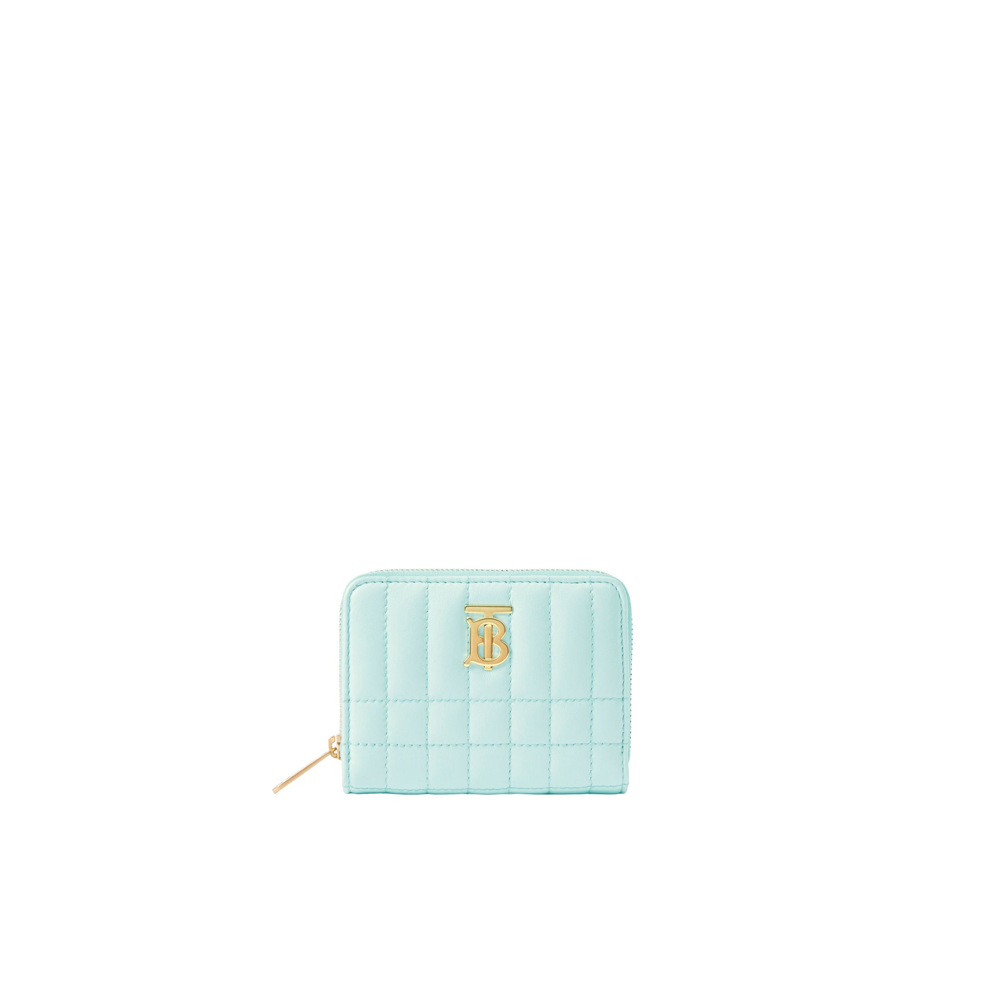 Portefeuille Lola zippé en cuir - Cool Mint