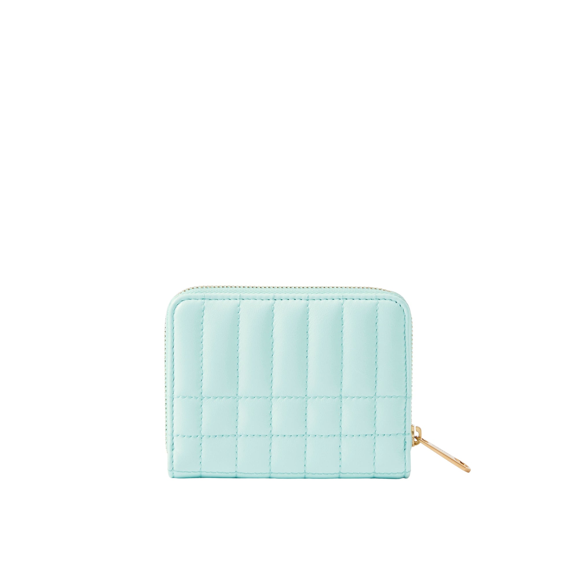 Portefeuille Lola zippé en cuir - Cool Mint