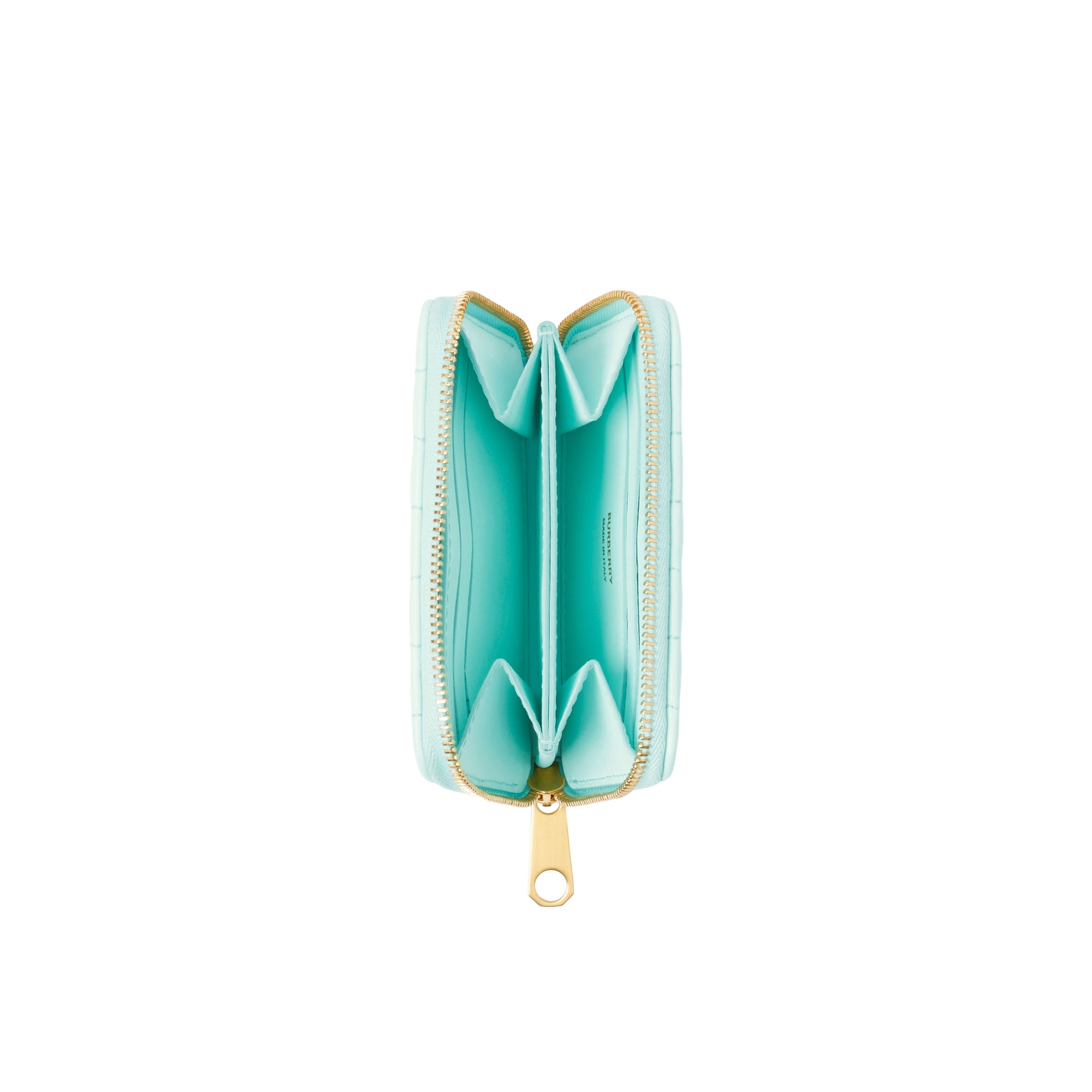 Portefeuille Lola zippé en cuir - Cool Mint