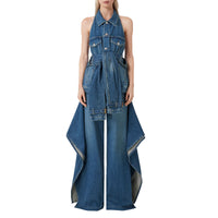 Jean ample délavé - Deep Slate Blue