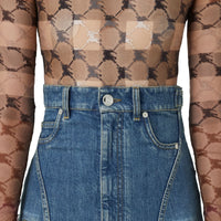 Jupe longue en jean délavé - Deep Slate Blue