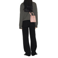 Mini sac seau TB en cuir - Dusky Pink