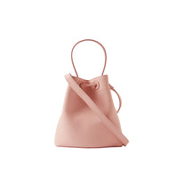 Mini sac seau TB en cuir - Dusky Pink