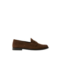 Mocassins Penny en cuir velours - Dark Brown