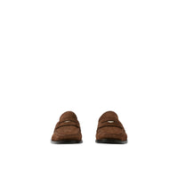 Mocassins Penny en cuir velours - Dark Brown