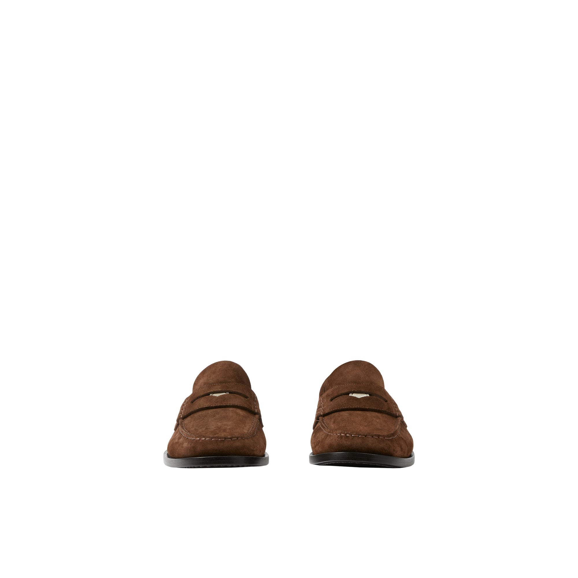 Mocassins Penny en cuir velours - Dark Brown