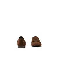 Mocassins Penny en cuir velours - Dark Brown