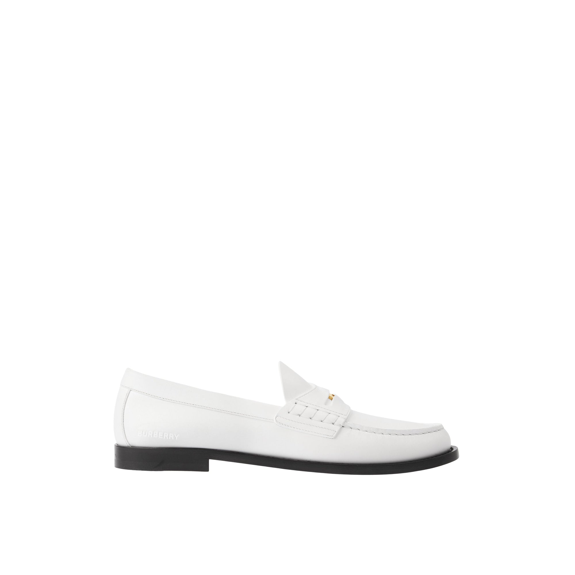 Mocassins Penny en cuir à pièce - Optic White