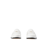 Mocassins Penny en cuir à pièce - Optic White
