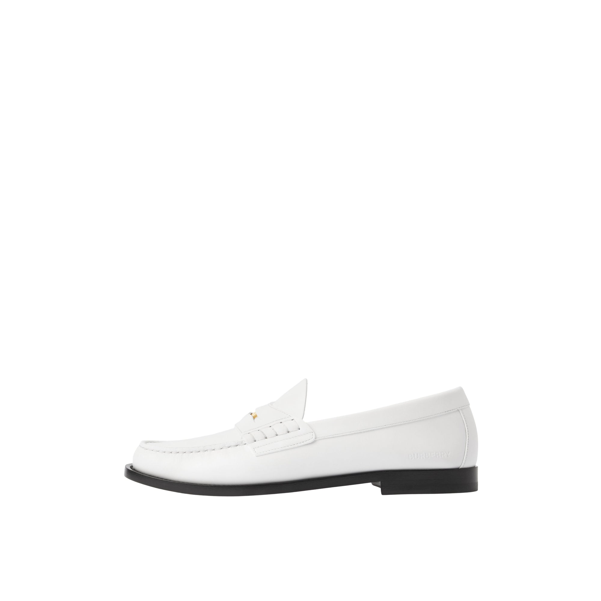 Mocassins Penny en cuir à pièce - Optic White