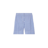 Short rayé en soie - Blue & White Stripe