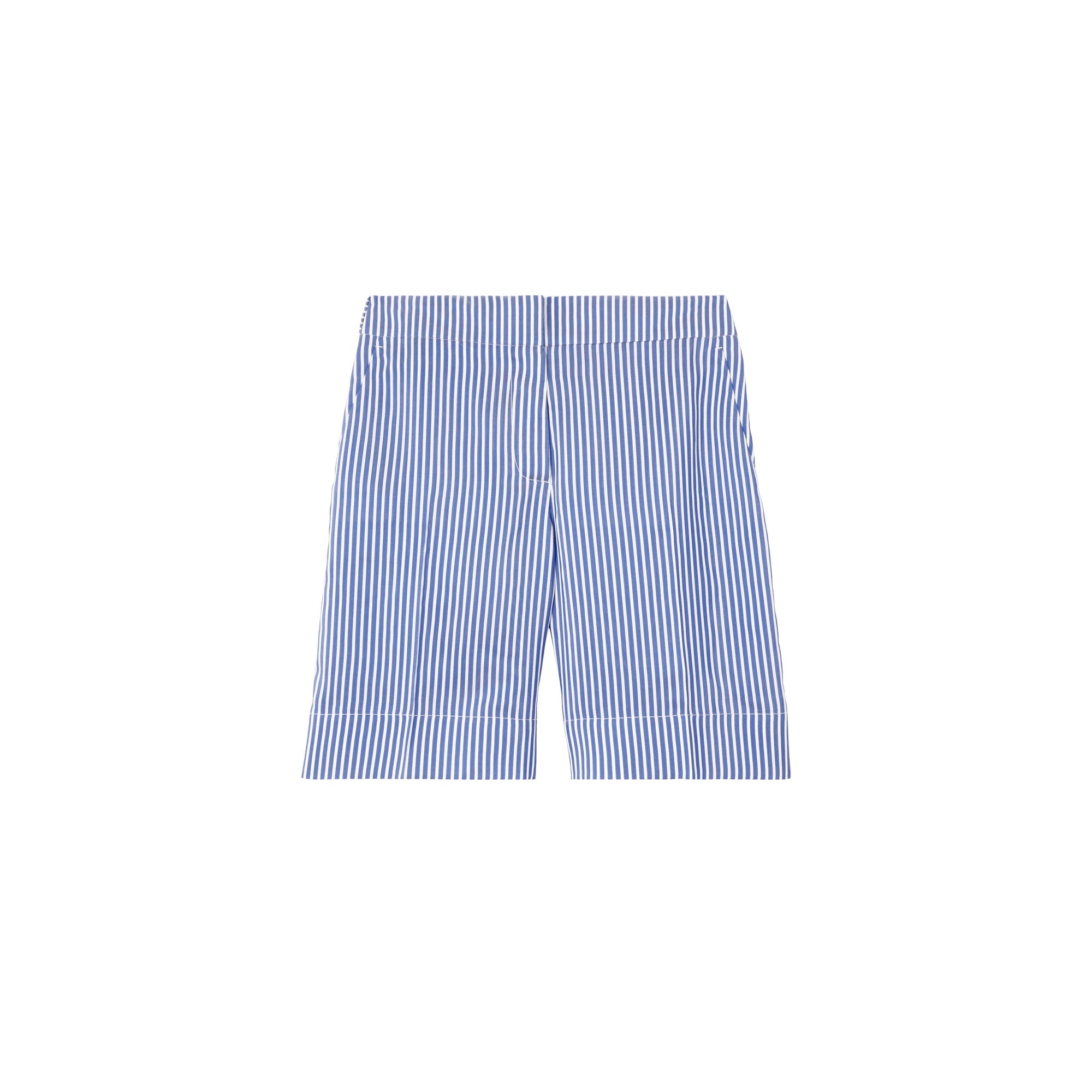 Short rayé en soie - Blue & White Stripe