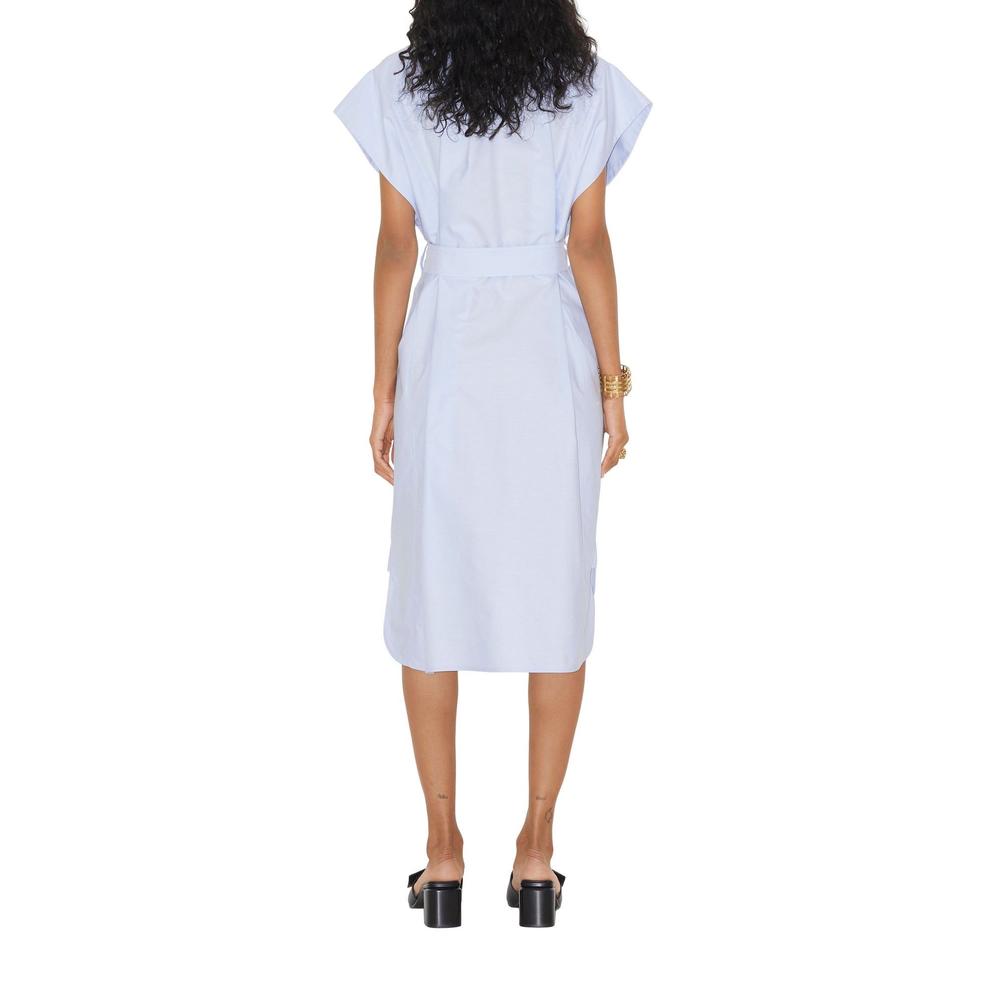 Robe chemise Oxford en coton - Pale Blue