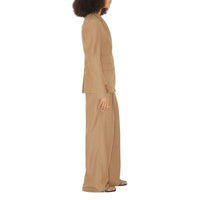 Veste blazer ajustée en laine - Camel Melange