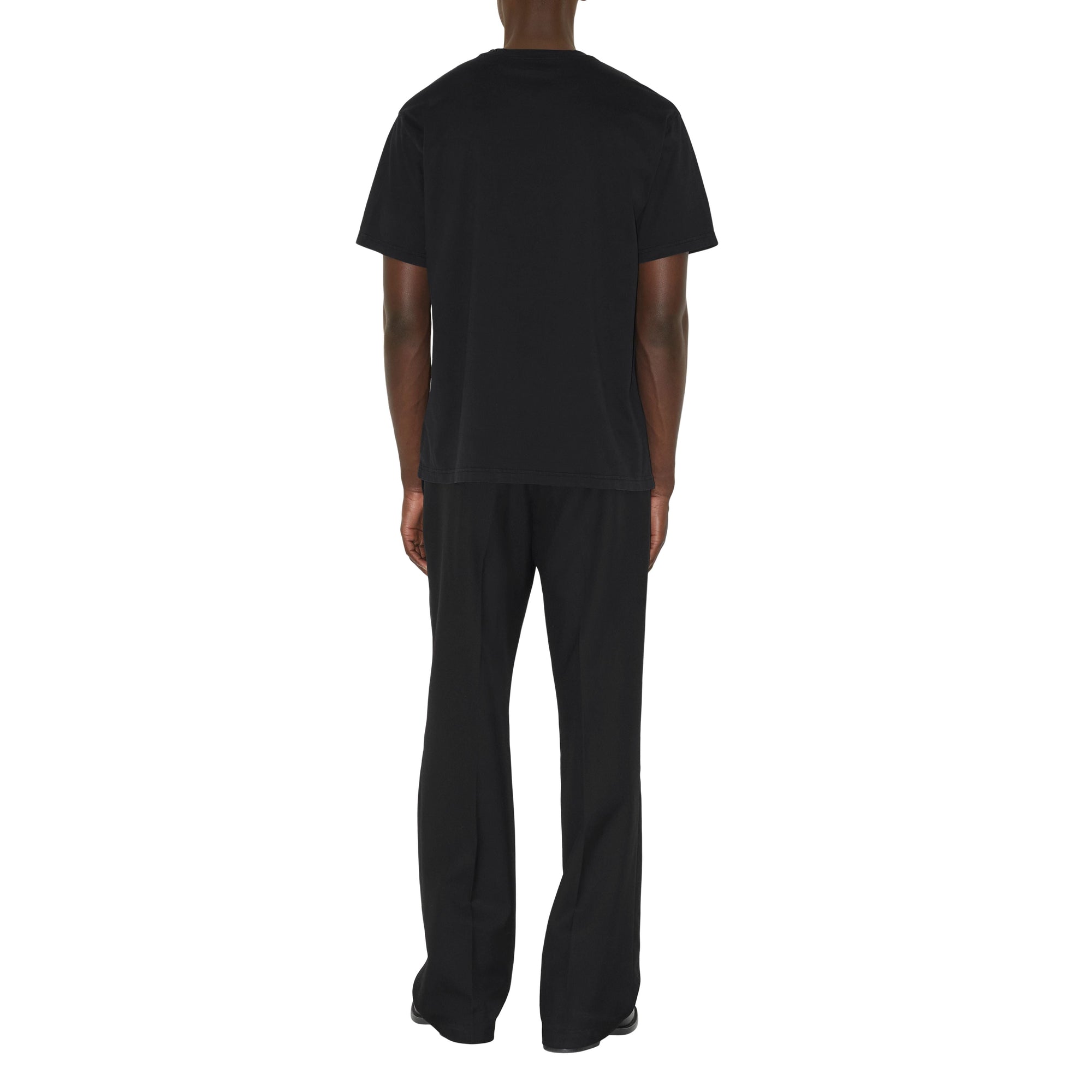 T-shirt en coton à écusson - Black