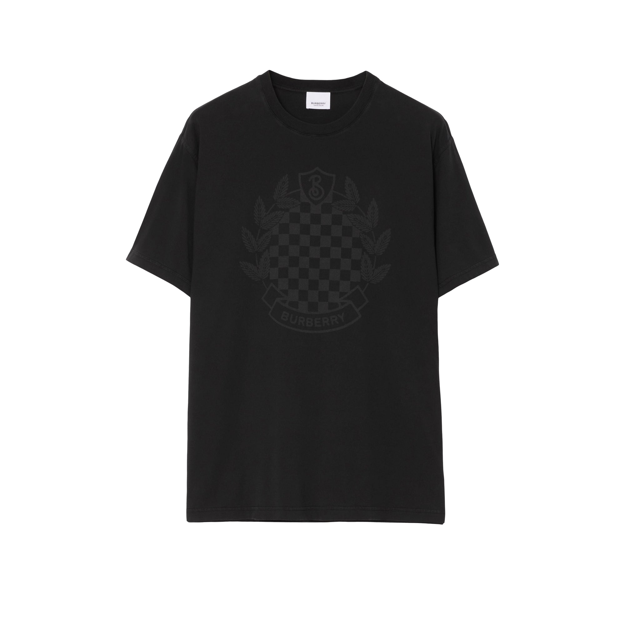 T-shirt en coton à écusson - Black