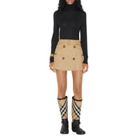 Mini jupe trench - Soft Fawn