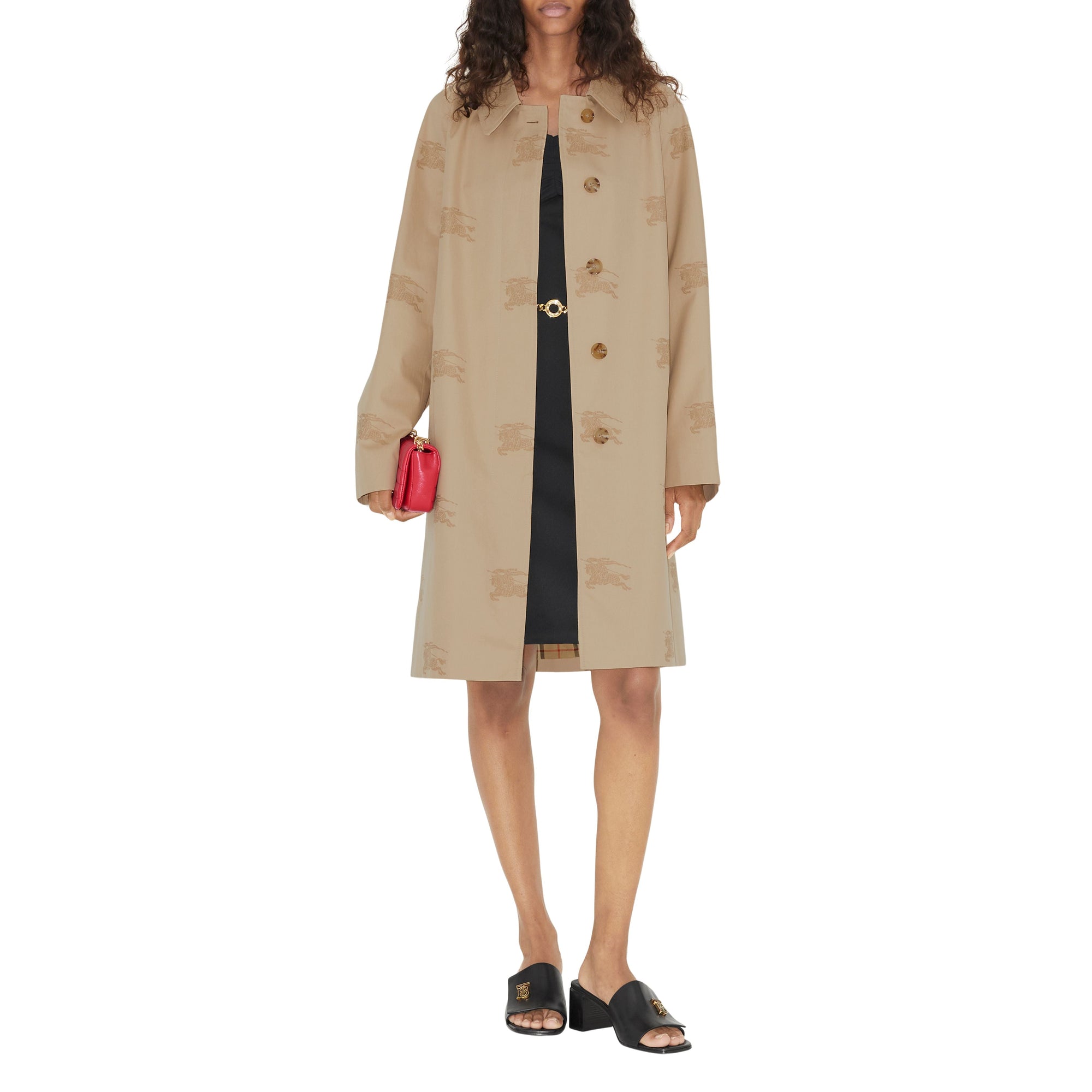 Manteau de voiture à motif cavalier - Soft Fawn