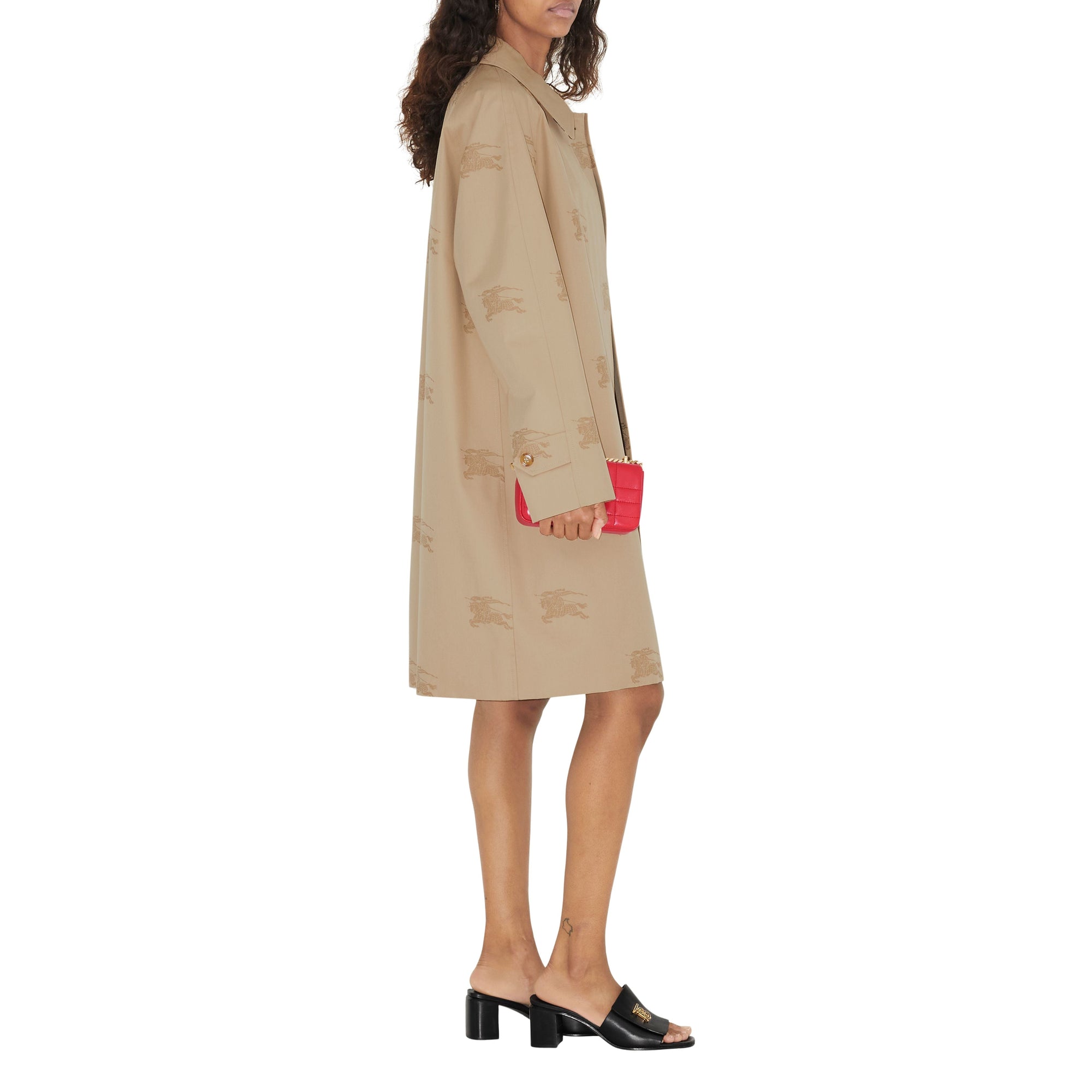 Manteau de voiture à motif cavalier - Soft Fawn
