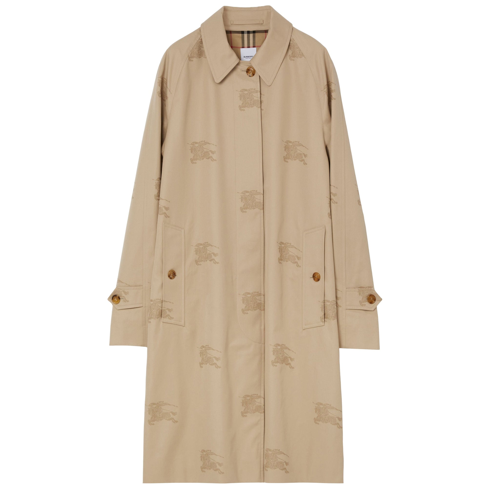 Manteau de voiture à motif cavalier - Soft Fawn