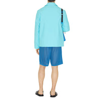 Veste à motif cavalier brodé - Bright Topaz Blue