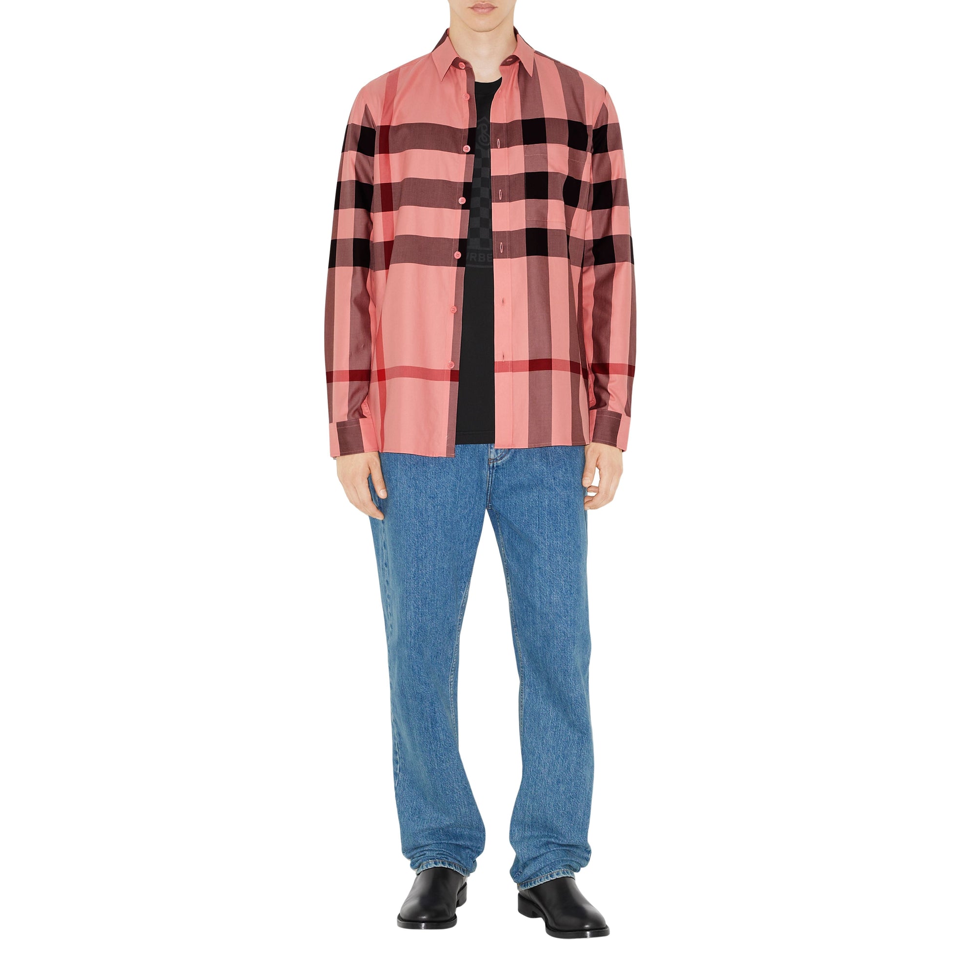 Chemise en coton à motif check - Candy Pink Check
