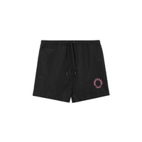 Short de bain à broderie contrastée - Black