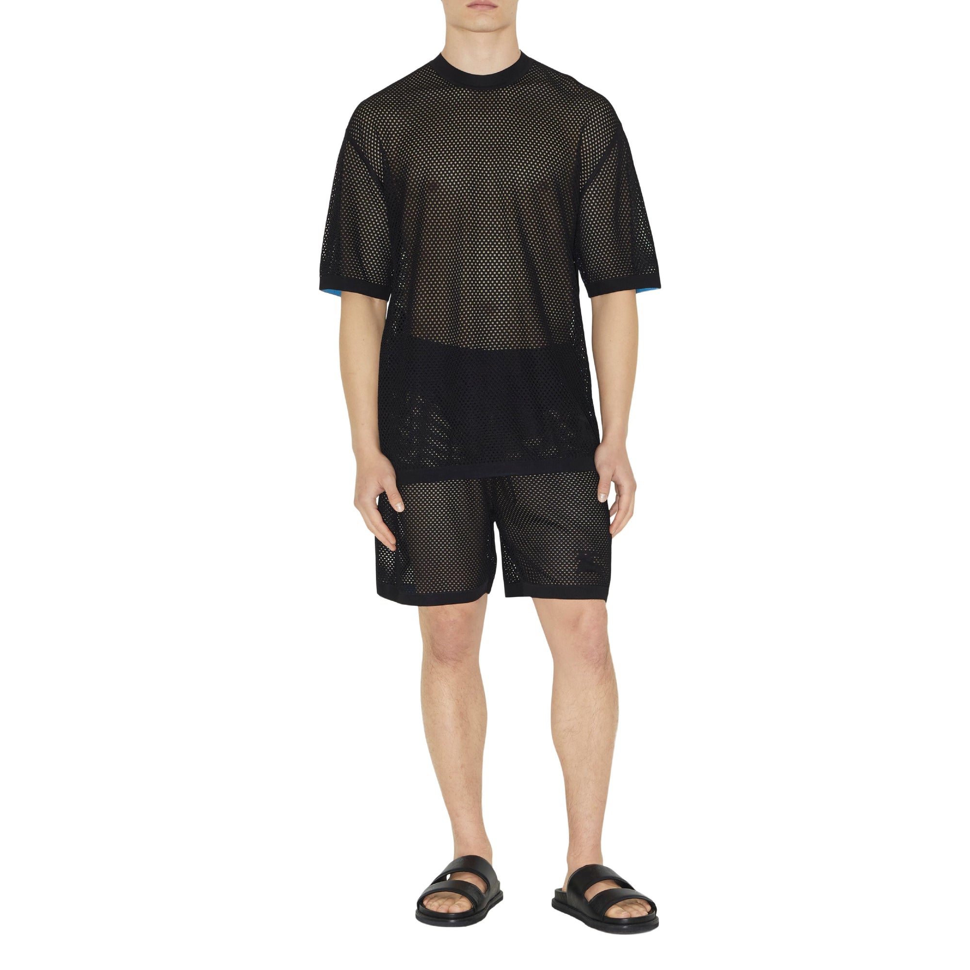 Short à emblème cavalier brodé - Black