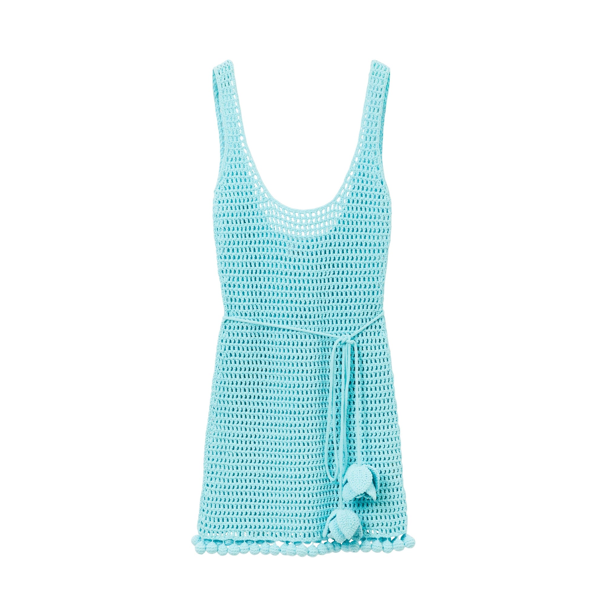 Robe en coton technique crocheté - Bright Topaz Blue