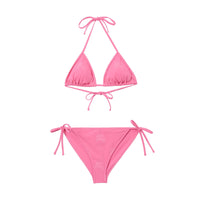 Bikini triangle à emblème Cavalier brodé - Bubblegum