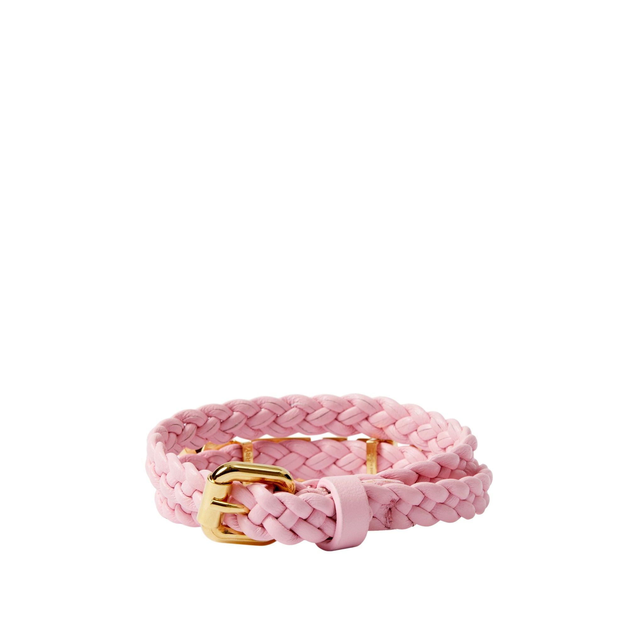 Bracelet en cuir à logo plaqué or - Light gold & Soft Blossom