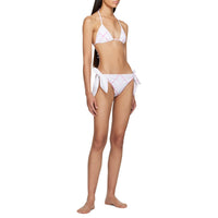 Bikini triangle stretch à motif check - Cerulean Blue