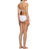 Bikini triangle stretch à motif check - Cerulean Blue