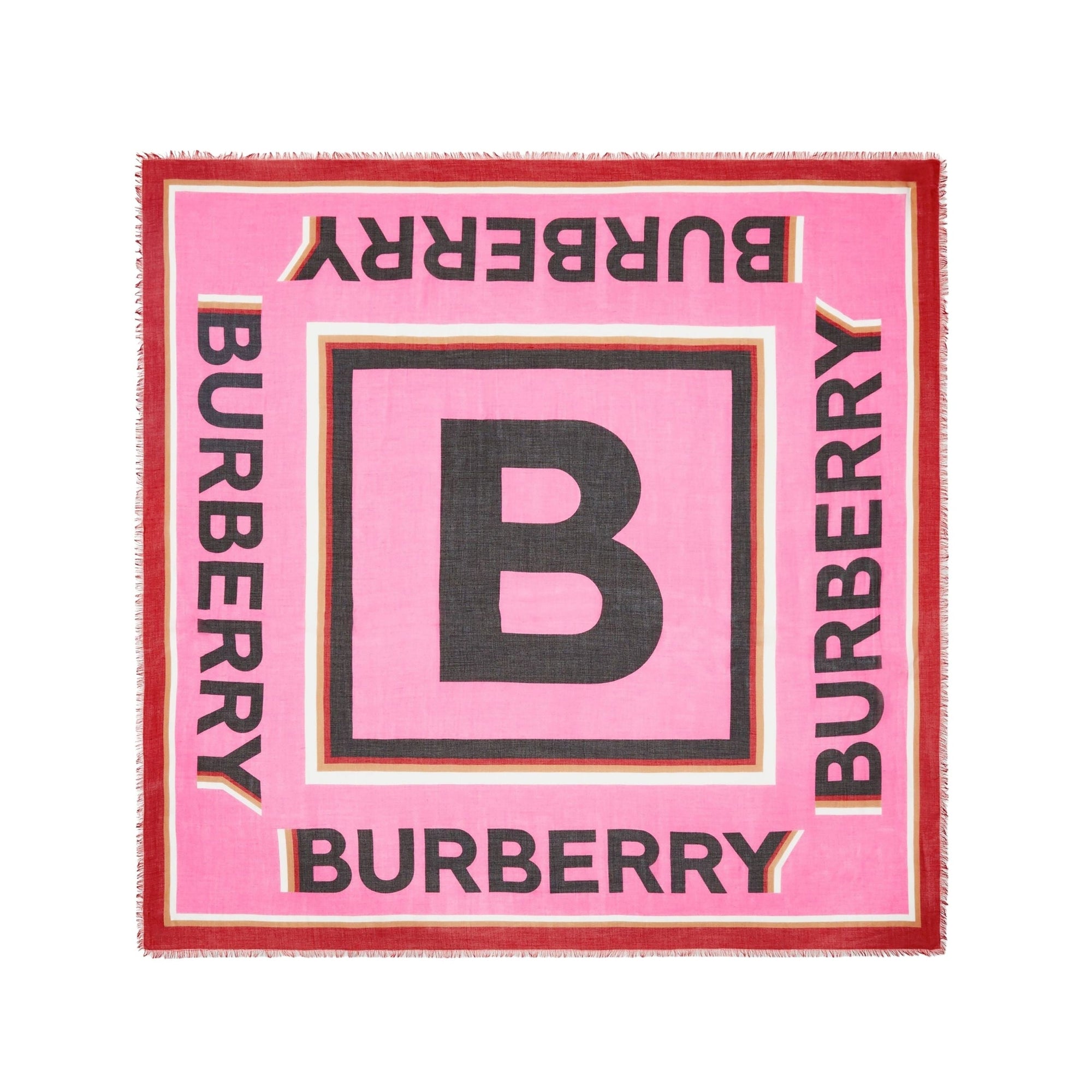 Foulard Burberry Text - Bubblegum Pink