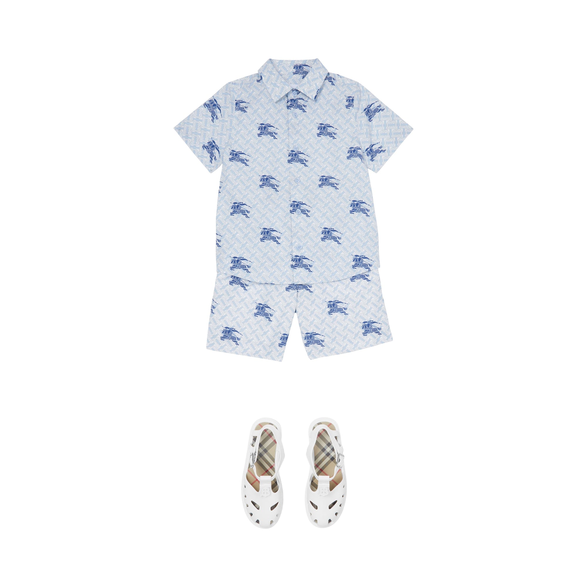 Short de bain monogramme à motif cavalier - Navy pattern