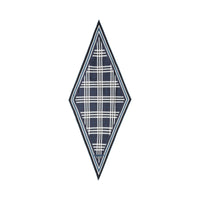 Foulard en soie à motif check - Dark Charcoal Blue