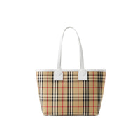 Petit sac cabas London - Vintage Check & White