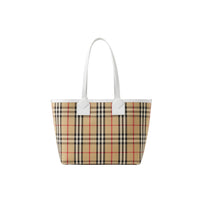 Petit sac cabas London - Vintage Check & White