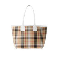 Sac cabas London moyen - Vintage Check & White