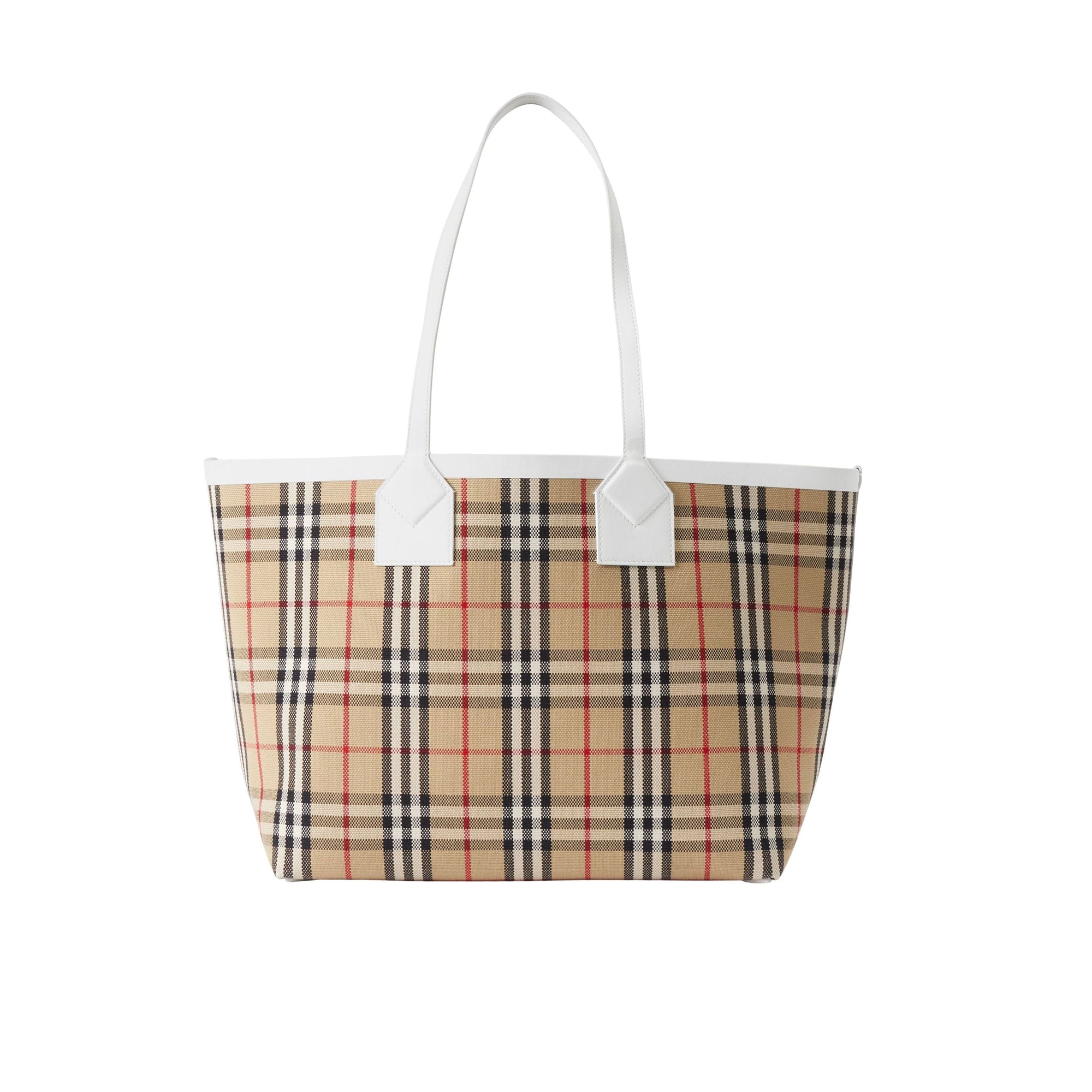 Sac cabas London moyen - Vintage Check & White