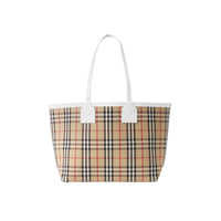 Sac cabas London moyen - Vintage Check & White
