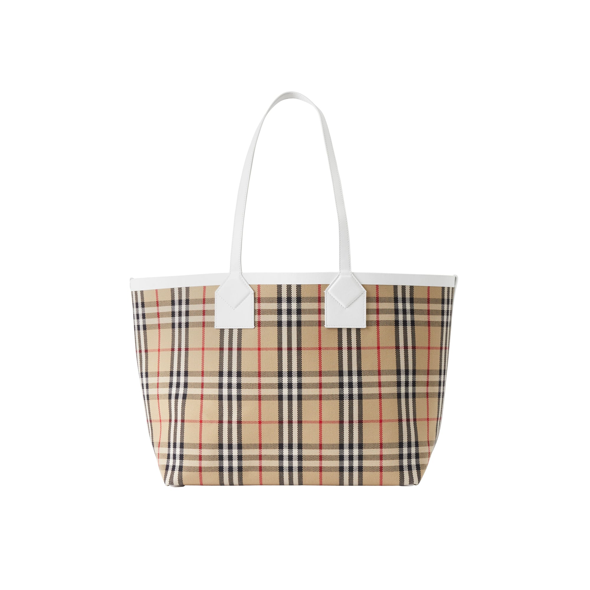 Sac cabas London moyen - Vintage Check & White