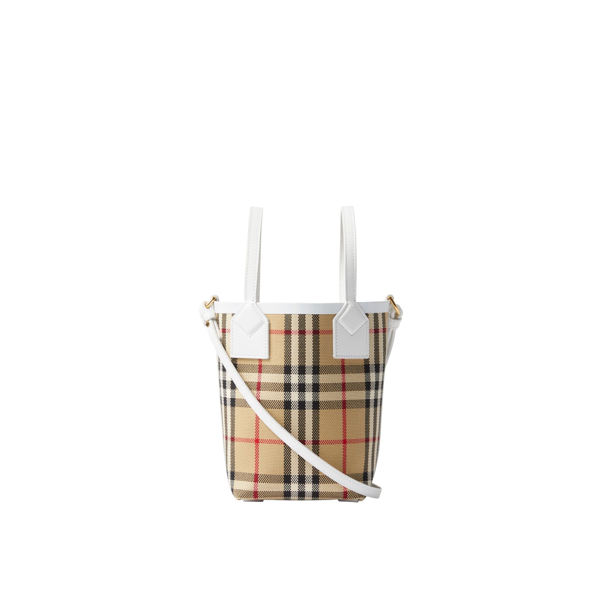 Mini sac cabas London - Archive Beige & White