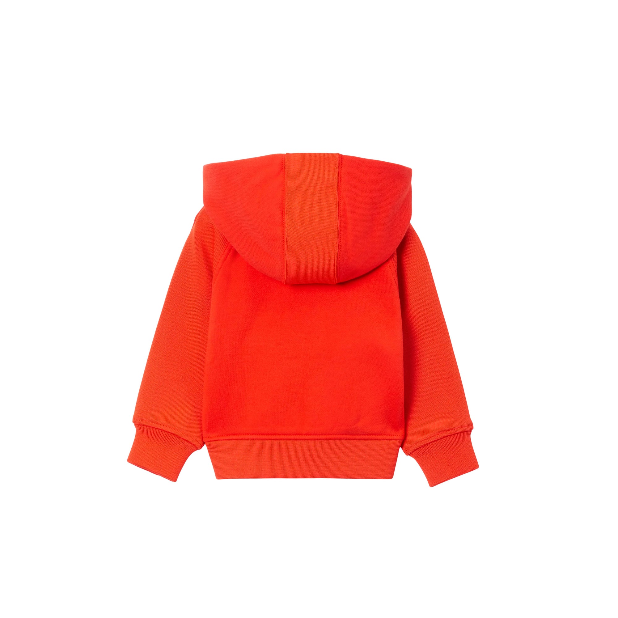 Sweat à capuche zippé en coton à motif cavalier - Scarlet Orange