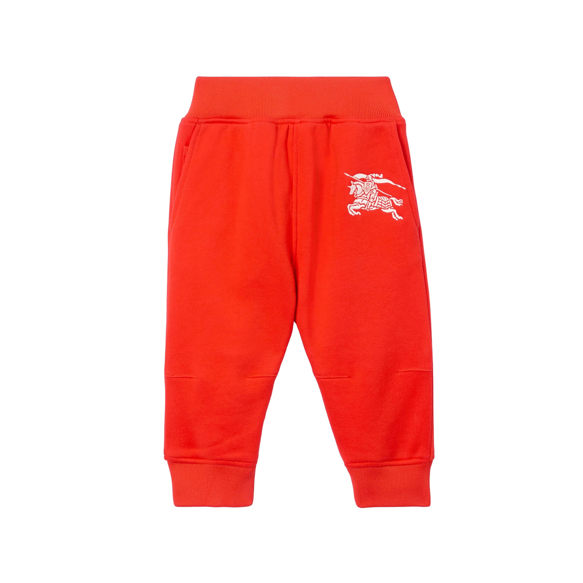 Pantalon de survêtement en coton à motif cavalier - Scarlet Orange